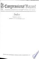 Congressional Record Index