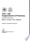 Congressional Staff Directory 2006/Fall