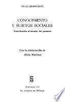 Conocimiento y sujetos sociales