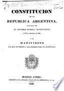 Constitucion de la Republica Argentina