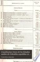 Constitucion i leyes de los Estados unidos de Colombia espedidas en los años de 1863 a 1875