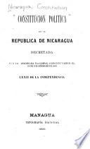Constitucion politica de la republica de Nicaragua
