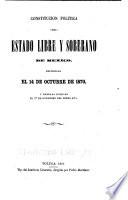 Constitución política del estado libre y soberano de México