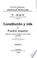 Constitución y vida del pueblo español