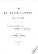 Constitution, By-laws, Officers and Members