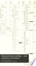 Constitution, List of Meetings, Officers, Committees, Fellows and Members