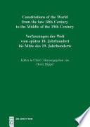 Constitutional Documents of Portugal and Spain 1808-1845
