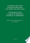 Constitutional Documents of the United States of America 1776-1860