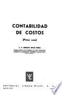 Contabilidad de costos: Primer curso
