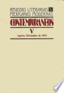 Contemporáneos V, agosto–diciembre de 1929