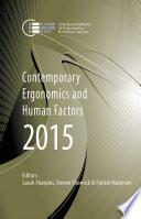 Contemporary Ergonomics and Human Factors 2015