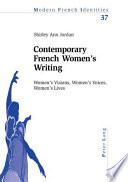 Contemporary French Women's Writing