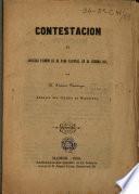 Contestacion al articulo inserto en El Faro Nacional en el número 344