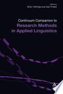 Continuum Companion to Research Methods in Applied Linguistics