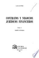 Contratos y negocios jurídicos financieros: Parte general