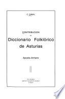 Contribución al Diccionario folklórico de Asturias: Apodo-Arriero