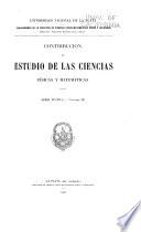 Contribución al estudio de las ciencias físicas y matemáticas