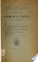 Contribución al estudio de las ciencias físicas y matemt́icas