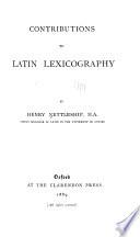 Contributions to Latin Lexicography