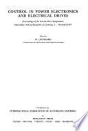 Control in Power Electronics and Electrical Drives