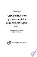 Coplas de Los Siete Pecados Mortales and First Continuation: The literary tradition : 1. era and authors, 2. theme and genre, 3. direct sources and coplas, 4. influence