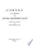 Corona a la memoria de Rafael Heliodoro Valle