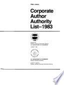 Corporate Author Authority List