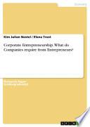 Corporate Entrepreneurship. What do Companies require from Entrepreneurs?