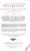Corps universel diplomatique du droit des gens