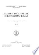 Corpus Basilicarum Christianarum Romae