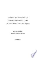 Corpus représentatif des grammaires et des traditions linguistiques
