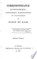 Correspondance astronomique, géographique, hydrographique et statistique