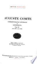 Correspondance Générale Et Confessions: avril 1845-Avril 1846