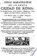 Cosas maravillosas de la Santa Ciudad de Roma