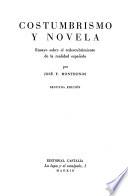 Costumbrismo y novela