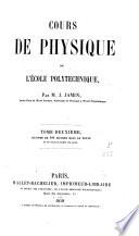 Cours de physique de l'Ecole polytechnique
