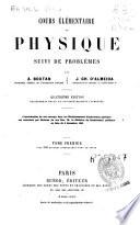 Cours élémentaire de physique suivi de problémes