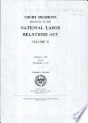 Court Decisions Relating to the National Labor Relations Act