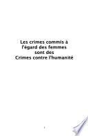 Crimes against women are crimes against humanity