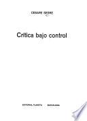 Crítica bajo control