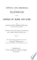 Critical and Exegetical Handbook to the Gospels of Mark and Luke