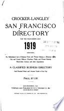 Crocker-Langley San Francisco Business Directory ...