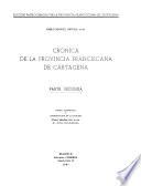 Crónica de la provincia franciscana de Cartagena