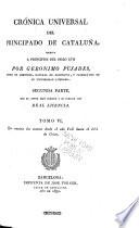 Cronica universal del principado de Cataluña
