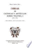 Crónicas y artículos sobre teatro, 1 (1876-1880)