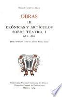 Crónicas y artículos sobre teatro. I, 1876-1880