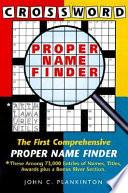 Crossword Proper Name Finder