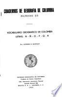 Cuadernos de geografía de Colombia