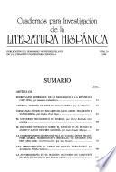 Cuadernos para investigación de la literatura hispánica