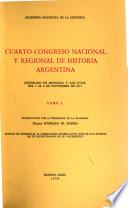 Cuarto Congreso Nacional y Regional de Historia Argentina